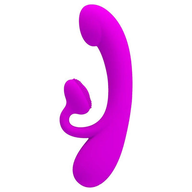 PRETTY LOVE - VIBRATEUR ET SUCCION CLITORISÉ EN SILICONE SINCÈRE VIOLET
