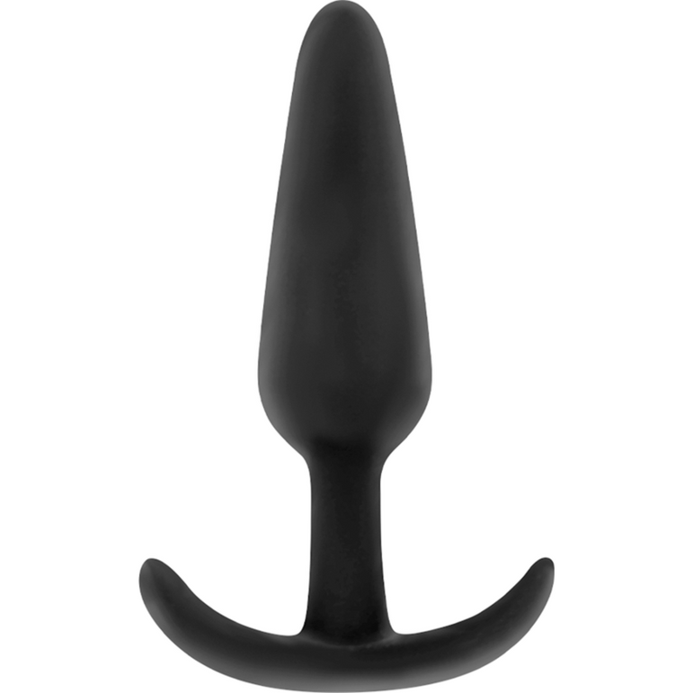 BLACK&SILVER - PLUG ANAL EN SILICONE KAEL AVEC POIGNÉE MOYENNE