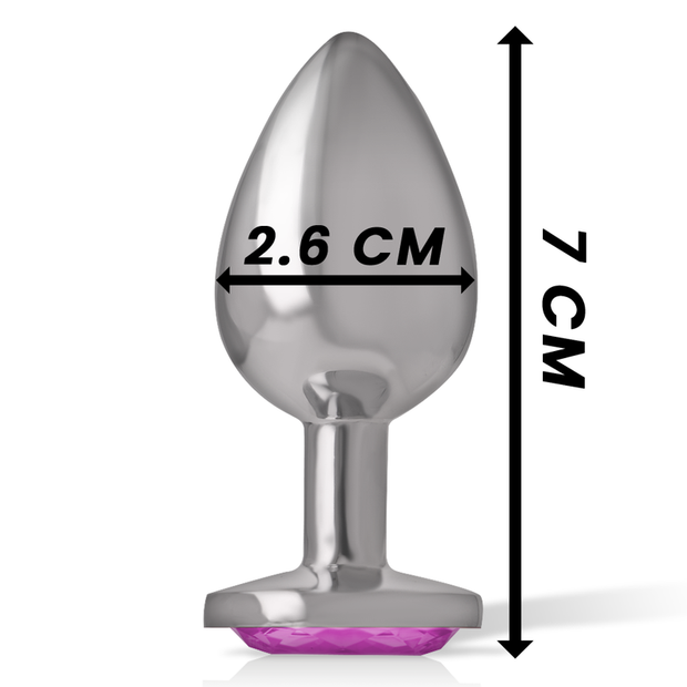 INTENSE - PLUG ANAL EN MÉTAL ALUMINIUM COEUR ROSE TAILLE S