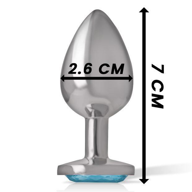 INTENSE - PLUG ANAL MÉTAL ALUMINIUM COEUR BLEU TAILLE S