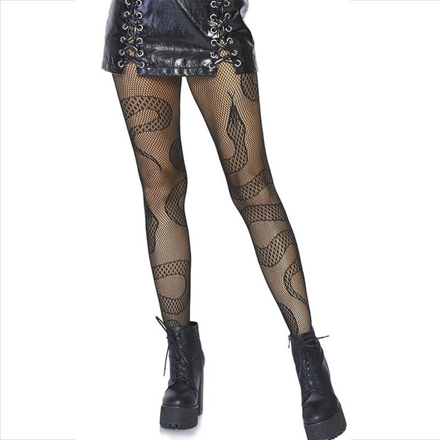 LEG AVENUE - BAS NET SERPENTS NOIR