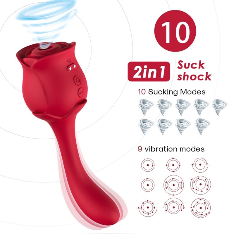 ARMONY - ROSELOVER SUCCION ET STIMULATEUR DE CLITORIS ROUGE
