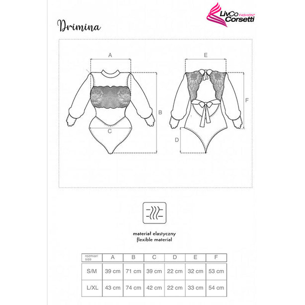 LIVCO CORSETTI FASHION - BODY DRIMINA LC90690 BLEU MARINE L/XL