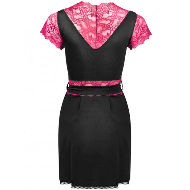 LIVCO CORSETTI FASHION - KUMIKO LC 90428 ROBE DE CHAMBRE + CULOTTE NOIR L/XL