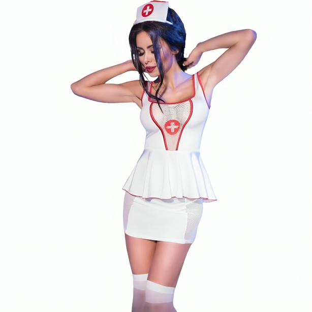 CHILIROSE - CR 4160 COSTUME HAUT ET JUPE DINFIRMIÈRE S/M