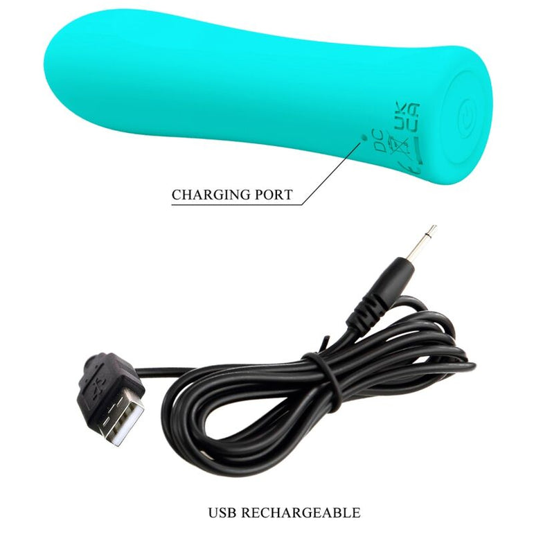 PRETTY LOVE - VIBRATEUR SUPER PUISSANT ALFREDA VERT EAU