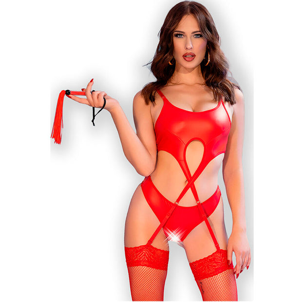 CHILIROSE - CR 4625 ENSEMBLE QUATRE PIÈCES SANS CROTCHLESS NOIR S