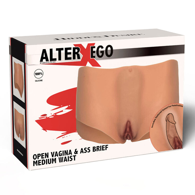 HIDDEN DESIRE - ALTER EGO VAGIN OUVERT ET CUL SLIP TAILLE MOYENNE CHAIR