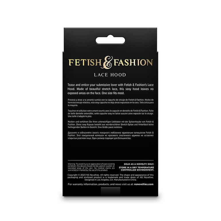 NS NOVELTIES - FETISH & FASHION CAPUCHE EN DENTELLE NOIRE