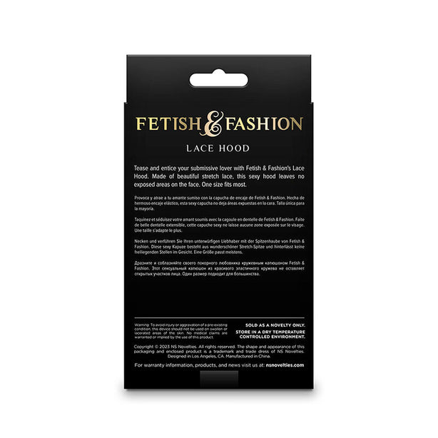 NS NOVELTIES - FETISH & FASHION CAPUCHE EN DENTELLE NOIRE