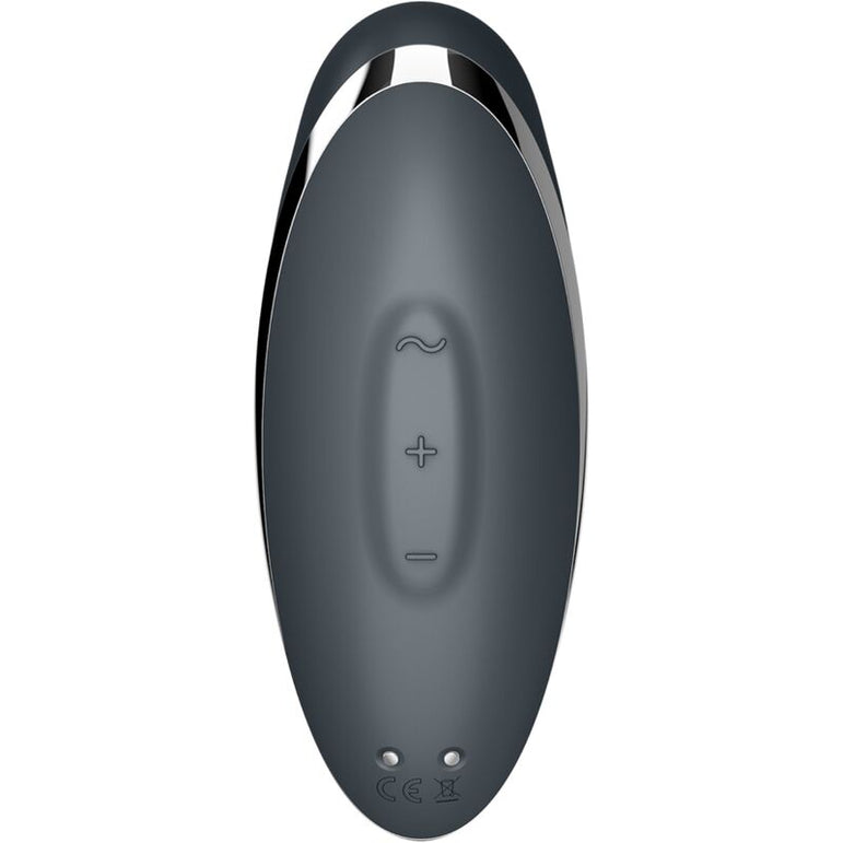 SATISFYER - TAP & CLIMAX 2 VIBRATEUR & STIMULATEUR GRIS