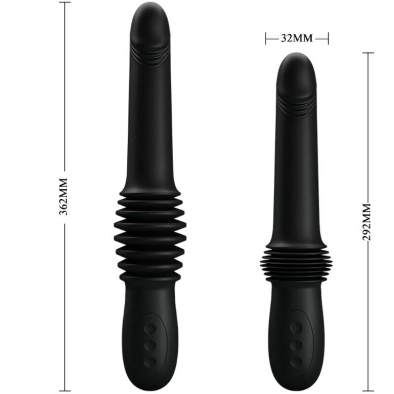 PRETTY LOVE - VIBRATEUR PAZUZU 3 MODES DE POUSSÉE NOIR