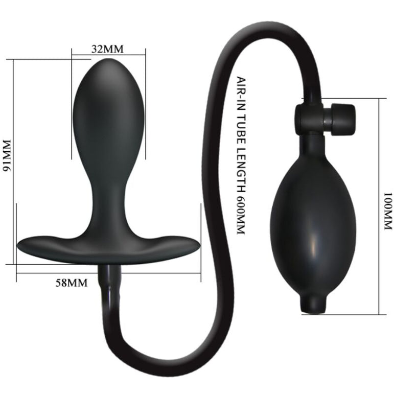 PRETTY LOVE - PLUG ANAL GONFLABLE NOIR