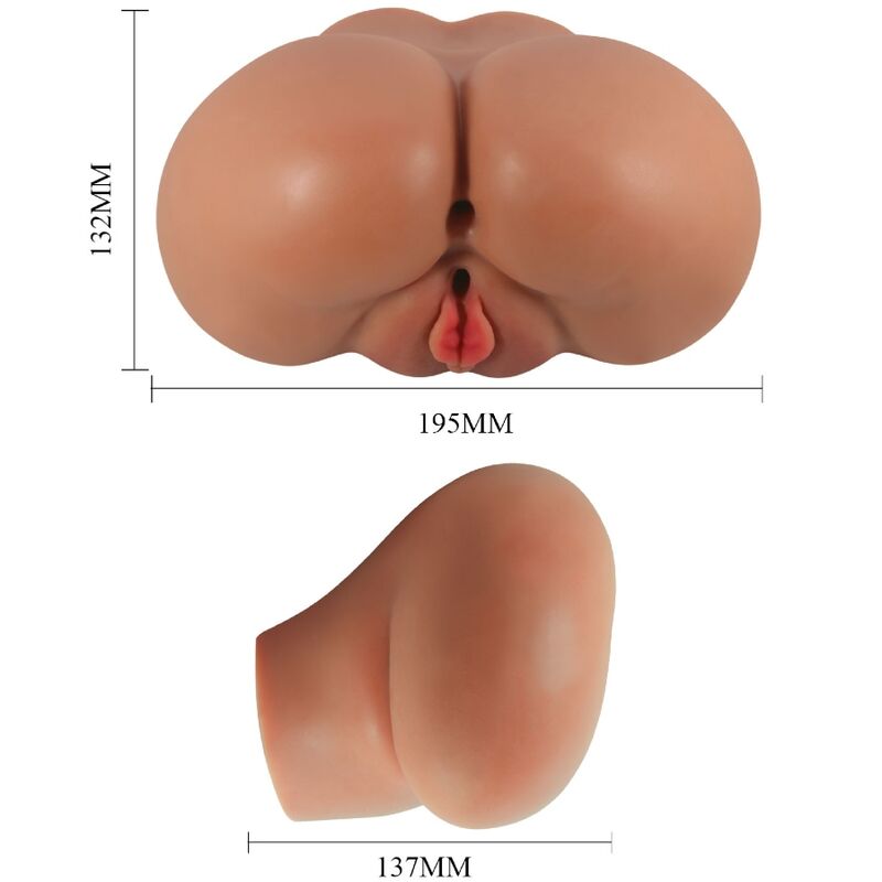 CRAZY BULL - LUNA VIBRATEUR FESSIER AVEC CONTRÔLE RÉALISTE DU VAGIN ET DE L'ANUS À TÉLÉCOMMANDE