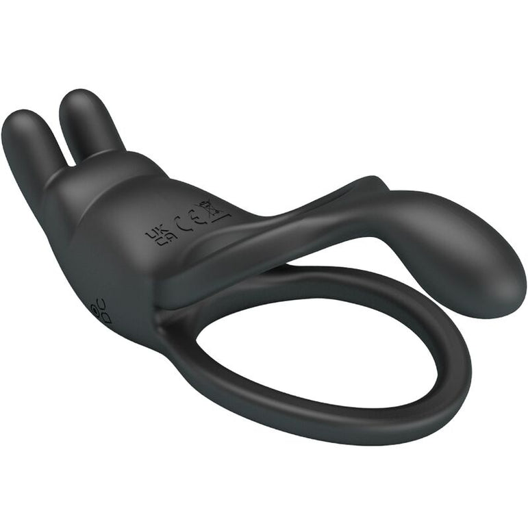 PRETTY LOVE - SETH DOUBLE ANNEAU VIBRANT LAPIN 7 VIBRATIONS NOIR