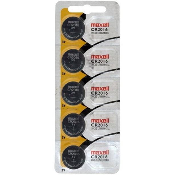 MAXELL - CR2016 3V PILE BOUTON AU LITHIUM BLISTER*5