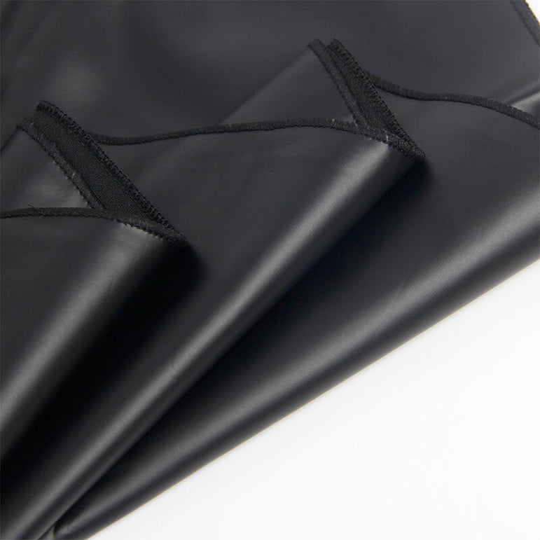 SUBBLIME - 955380 ROBE À BRETELLES EN CUIR NOIR L/XL