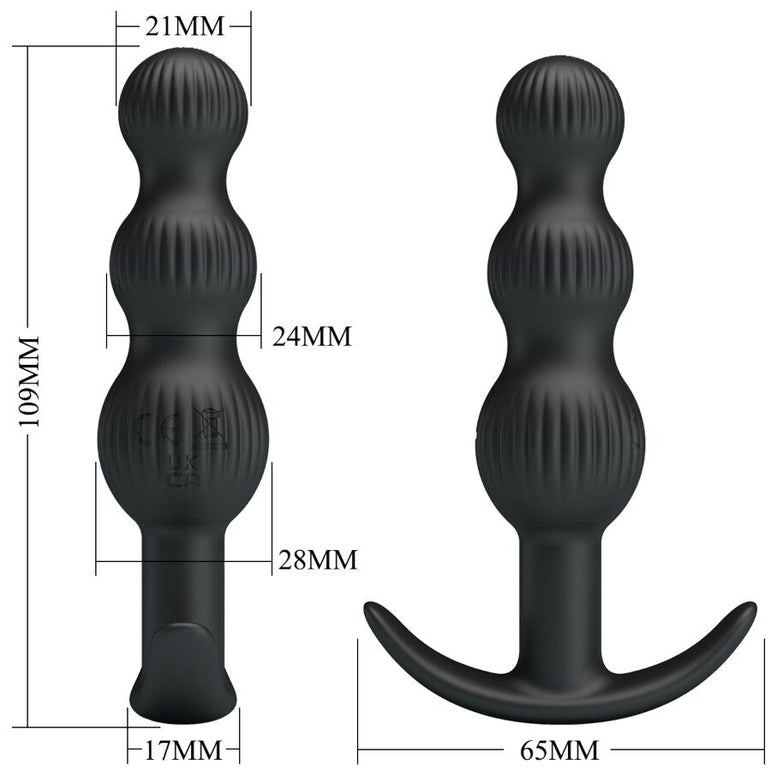 PRETTY LOVE - VIBRATEUR ANAL SIDNEY 10 VIBRATIONS NOIR