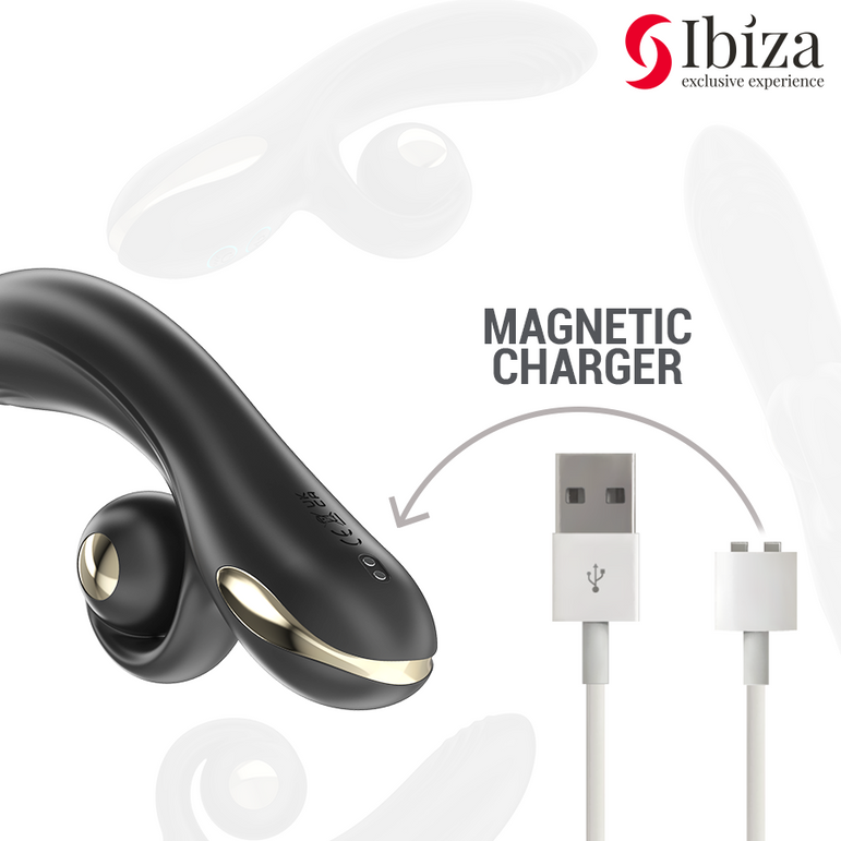 IBIZA - VIBRATEUR TWISTER AVEC STIMULATEUR DE COURBES ET VIBRO-ROTATION