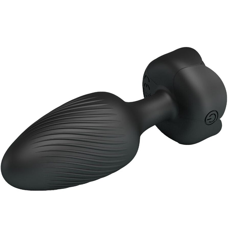 PRETTY LOVE - OSBORN PLUG ANAL AVEC LUMIÈRE LED NOIR 9,8 CM