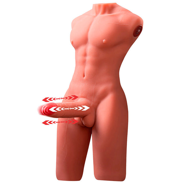 XISE - JASON DEMI-CORPS TORSE HOMME RÉALISTE AVEC POUSSÉES ET VIBRATIONS 55 CM