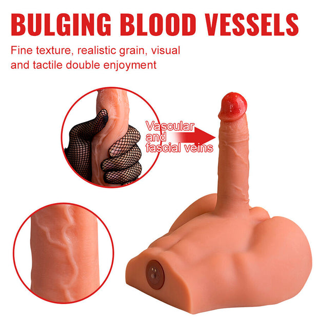XISE - PEEL DILDO ASS GODE RÉALISTE MASTURBATEUR POSITION FRONTALE AVEC POUSSÉE 17,5 CM