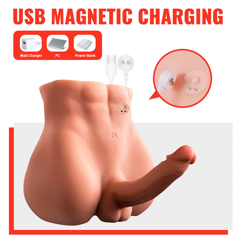 XISE - BERTLETT DILDO ASS GODE RÉALISTE ET MASTURBATEUR ANUS POSITION FRONTALE AVEC POUSSÉE 18 CM