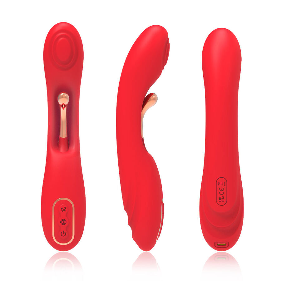 ARMONY - VIBRATEUR À LANGUE OSCILLANTE ROUGE