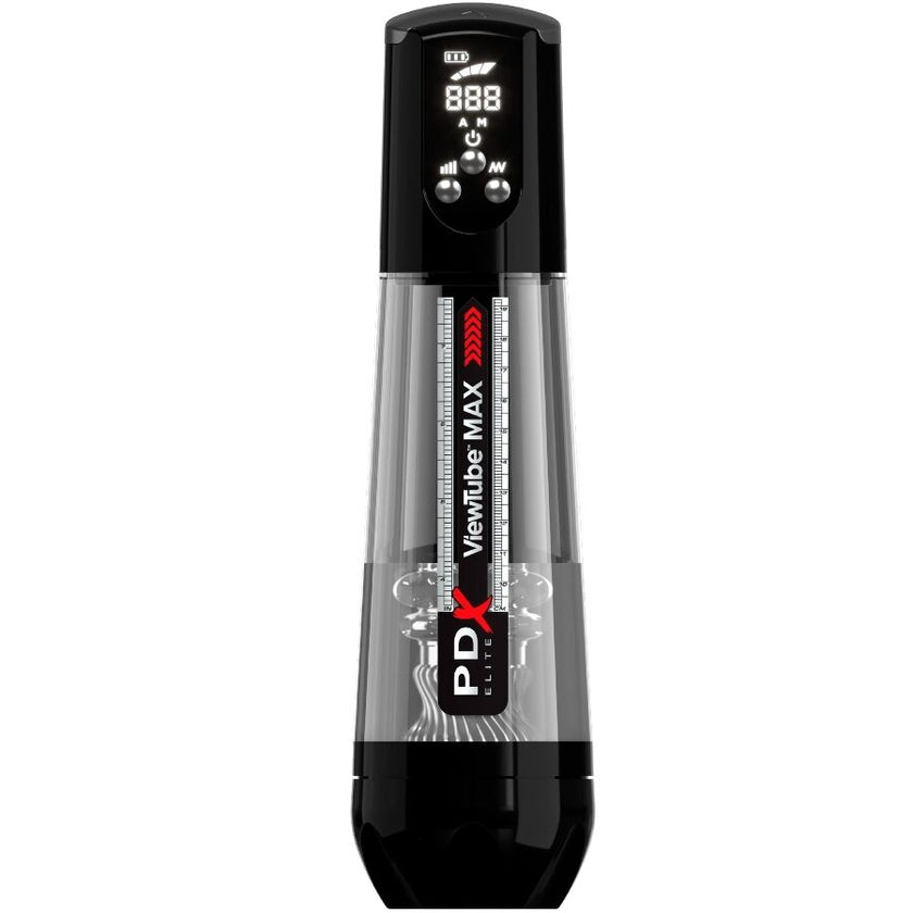 PDX ELITE - VIEWTUBE MAX VIEW MASTURBATEUR AUTOMATIQUE AVEC ASPIRATION TRANSPARENTE