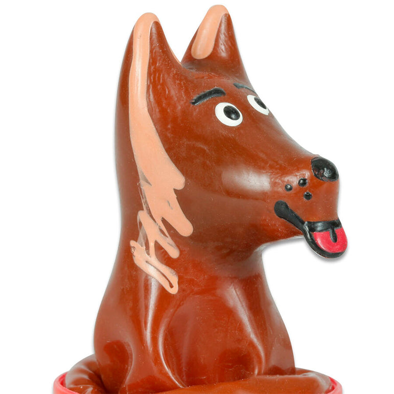 CONDOMERIE - PRÉSERVATIFS FANTAISIE PEINTS À LA MAIN EN FORME DE CHIEN