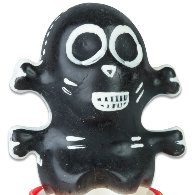 CONDOMERIE - PRÉSERVATIFS FANTAISIE PEINTS À LA MAIN CRÂNE NOIR MODÈLE 1