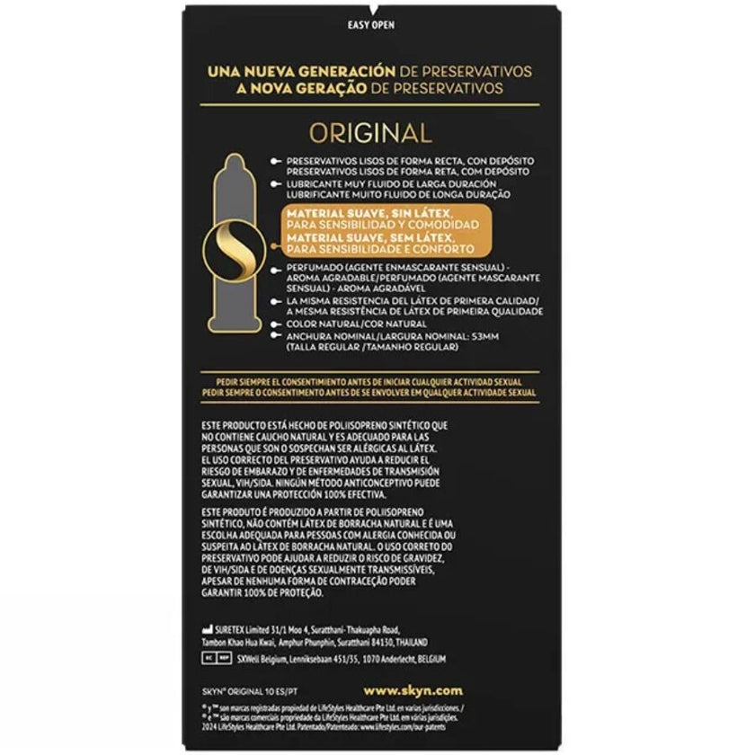 SKYN - PRÉSERVATIF ORIGINAL SENSATION NATURELLE 10 UNITÉS
