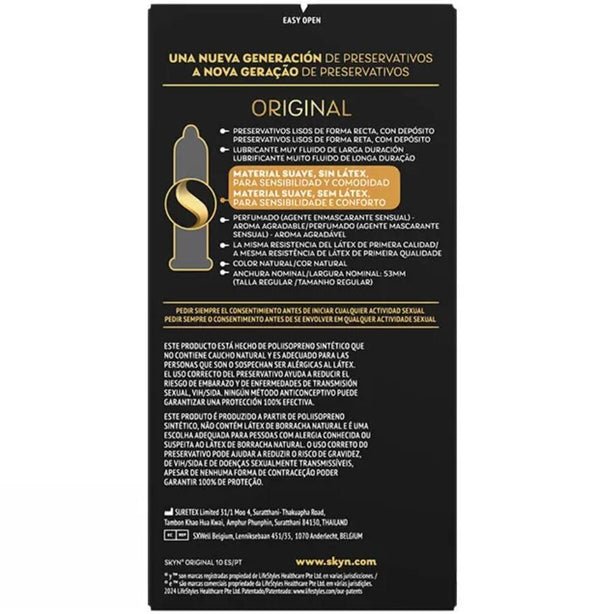 SKYN - PRÉSERVATIF ORIGINAL SENSATION NATURELLE 10 UNITÉS