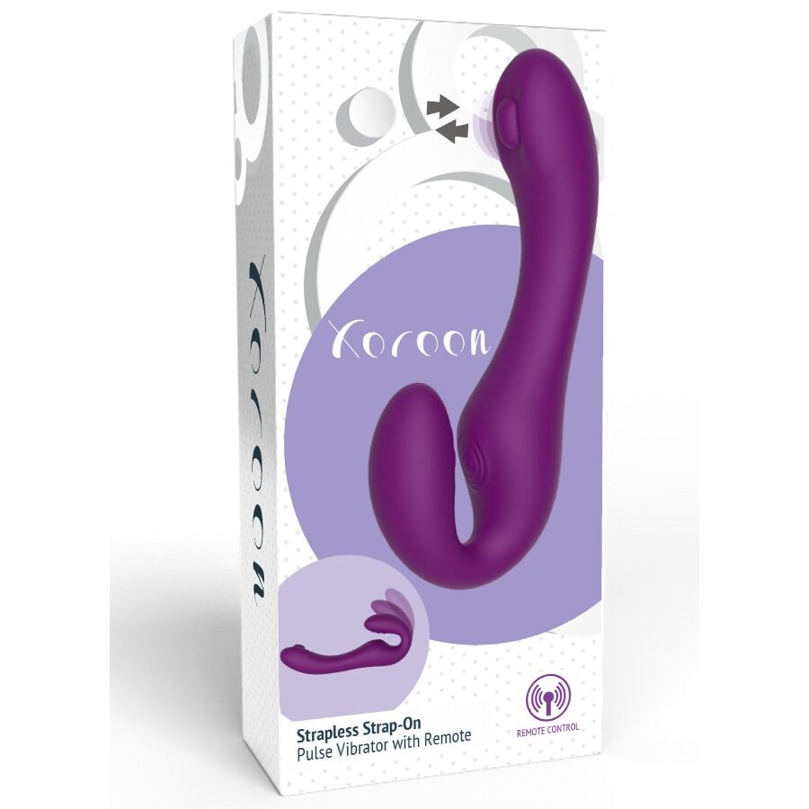 XOCOON - VIBRATEUR SANS STRAPLESS 2 EN 1 AVEC TÉLÉCOMMANDE VIOLET