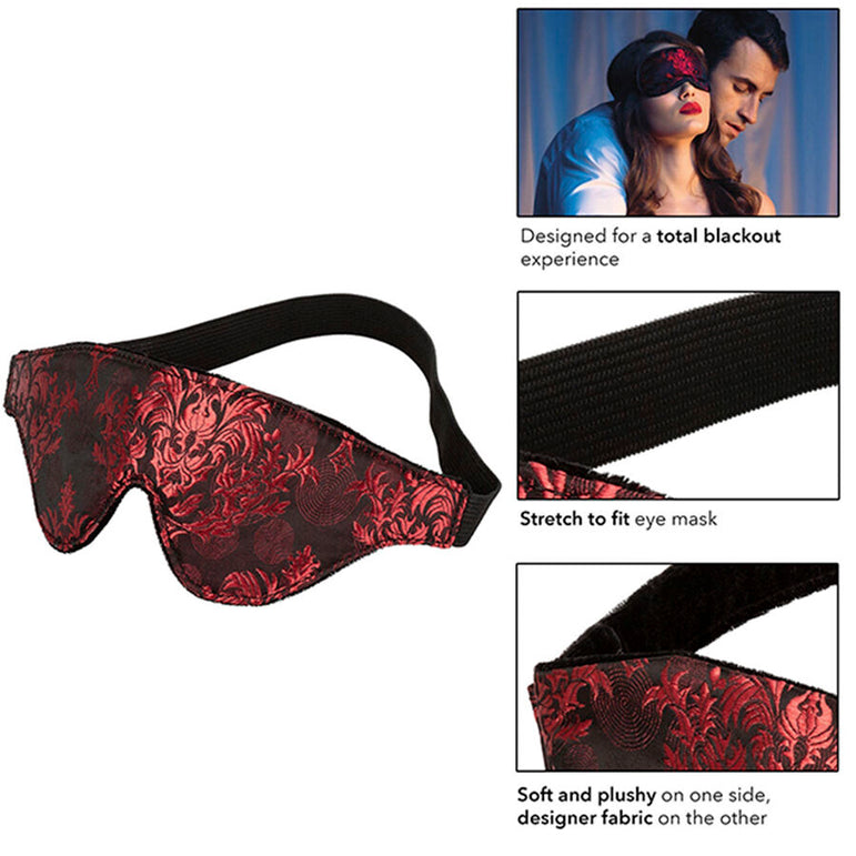 CALEXOTICS - MASQUE POUR LES YEUX OPAQUE SCANDAL AVEC DÉTAILS ROUGES