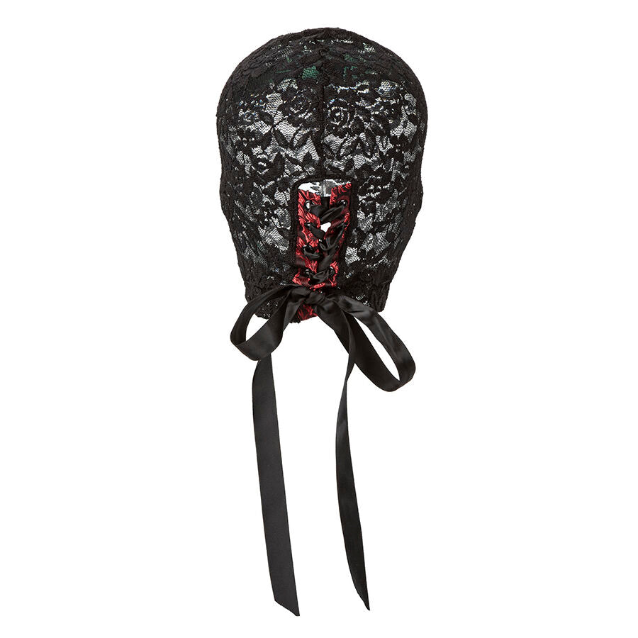 CALEXOTICS - SCANDAL CAGOULE EN DENTELLE NOIRE AVEC NŒUD