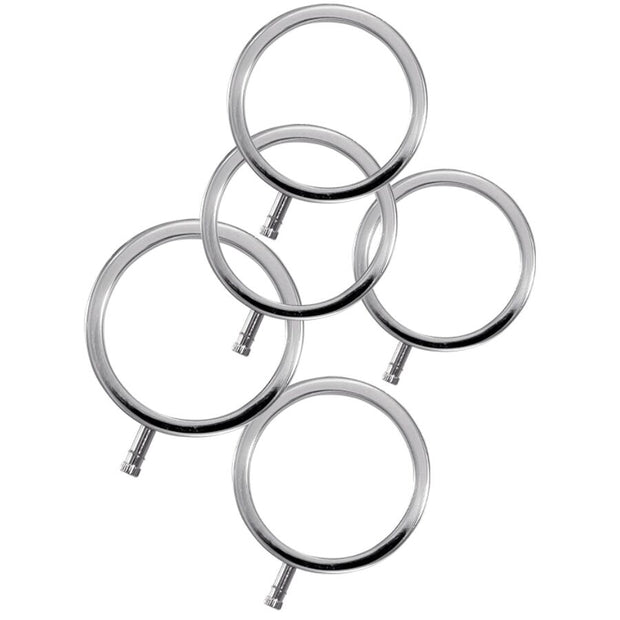 ELECTRASTIM - ELECTRARINGS ANNEAUX PÉNIS EN MÉTAL PACK DE 5