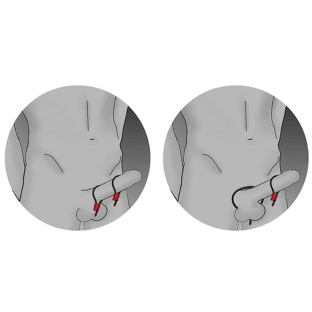 ELECTRASTIM - PRESTIGE ELECTRA LOOPS ANNEAUX PÉNIENS RÉGLABLES ROUGES