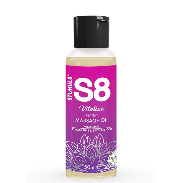 STIMUL8 - S8 VITALIZE HUILE DE MASSAGE ÉROTIQUE CITRON VERT 50 ML