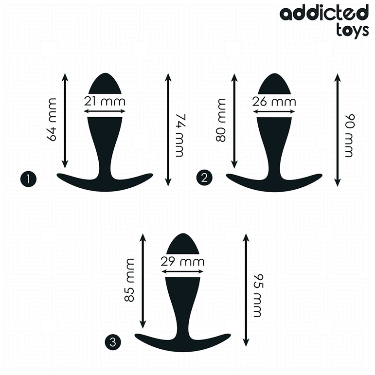 ADDICTED TOYS - LOT DE 3 PLUG ANAL MODÈLE 2