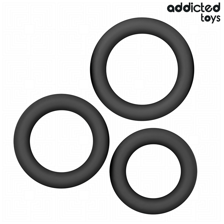 ADDICTED TOYS - LOT DE ANNEAUX EN SILICONE MODÈLE 1