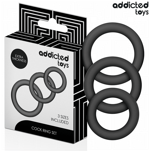 ADDICTED TOYS - LOT DE ANNEAUX EN SILICONE MODÈLE 1