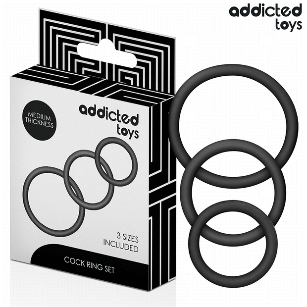 ADDICTED TOYS - LOT DE ANNEAUX EN SILICONE MODÈLE 2