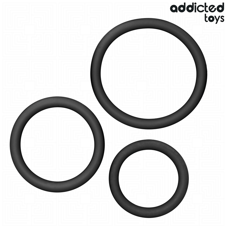ADDICTED TOYS - LOT DE ANNEAUX EN SILICONE MODÈLE 2