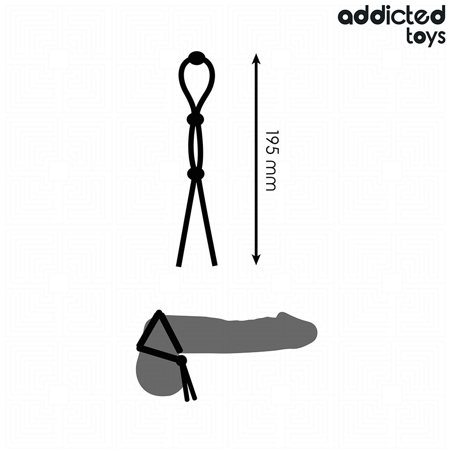 ADDICTED TOYS - CORDE EN SILICONE POUR LE PÉNIS À TRIPLE BOUCLE