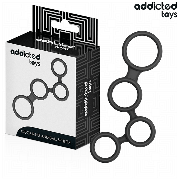ADDICTED TOYS - ANNEAU PÉNIS AVEC SÉPARATEURS POUR TESTICULES