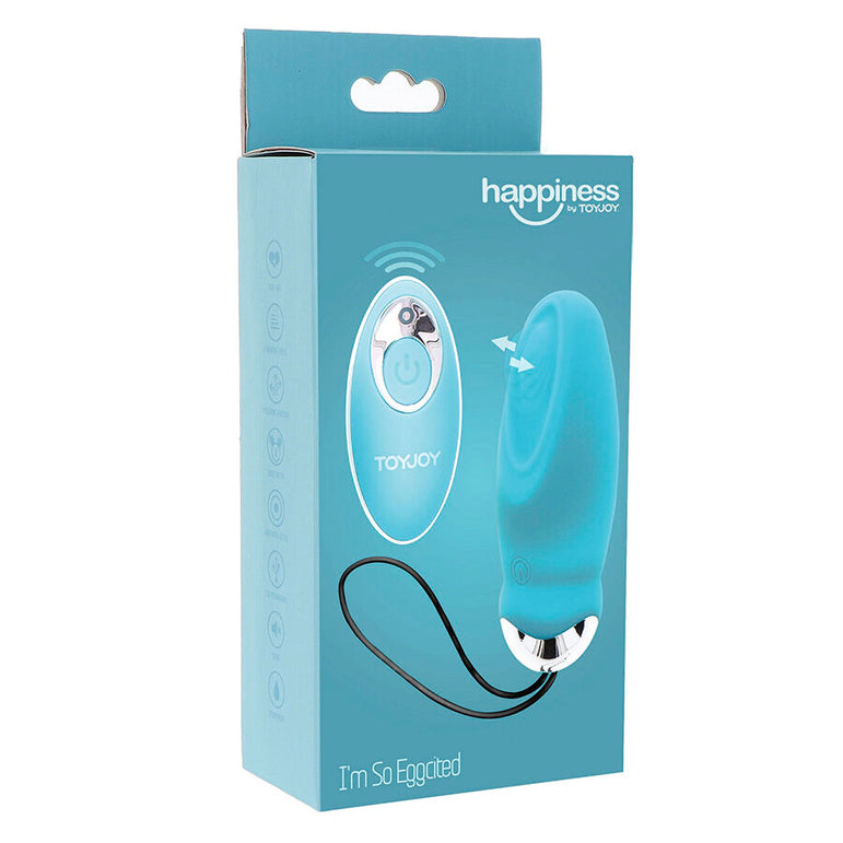 TOYJOY - HAPPINESS IM SO EGGCITED VIBRATEUR TÉLÉCOMMANDE BLEU