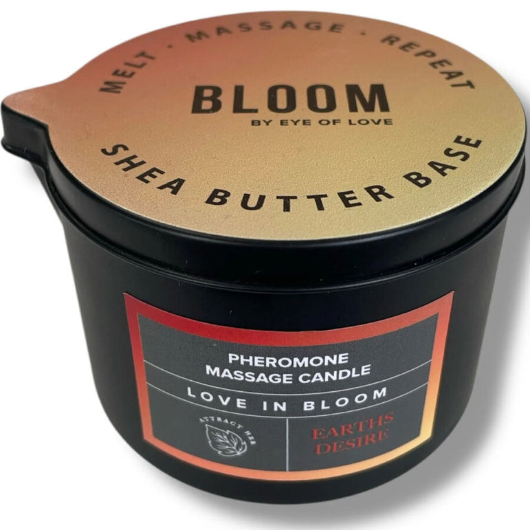 EYE OF LOVE - BLOOM BOUGIE DE MASSAGE SATIVA EARTHS DESIRE 150 ML