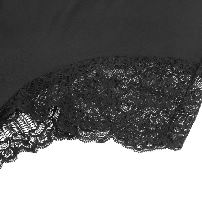 SUBBLIME - TEDDY DÉTAIL DENTELLE FLORALE NOIR L/XL