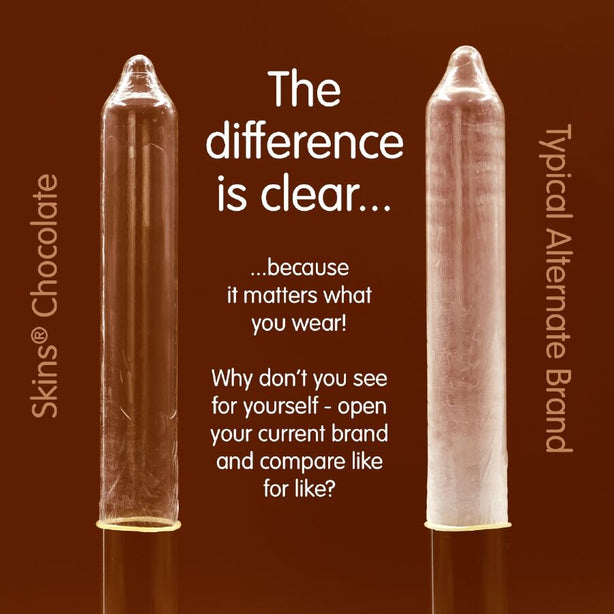 SKINS - PACK DE 4 PRÉSERVATIFS PREMIUM CHOCOLAT